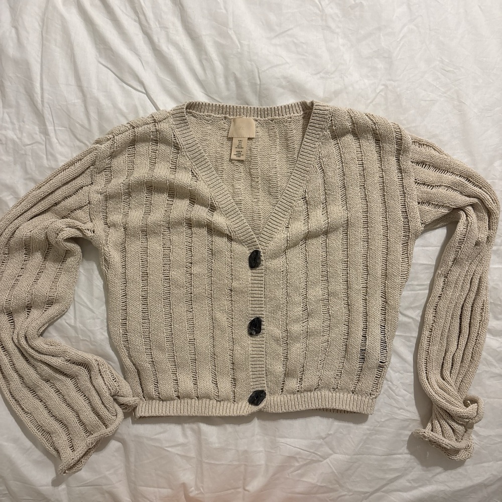 H&M crocheted sweater 🤎
